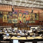 Vista del salón del Pleno de la Asamblea Nacional durante una sesión.