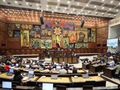 Vista del salón del Pleno de la Asamblea Nacional durante una sesión.