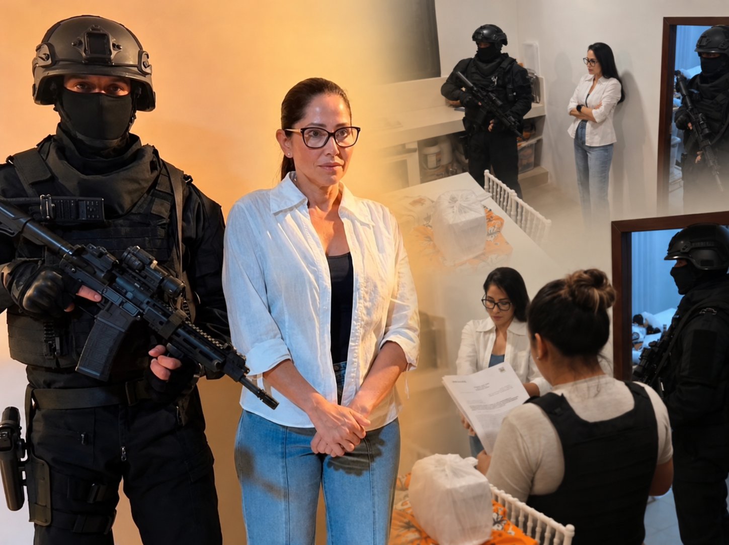 Luisa González durante su detención en el operativo del caso Laberinto